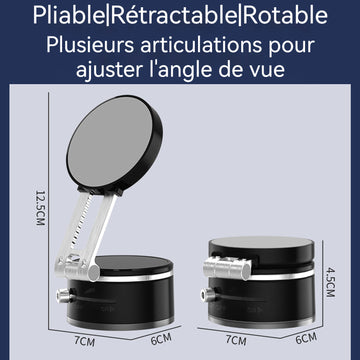 Rotatable car magnetic phone holder 7x6x4,5cm magnetic car phone holder rotation à 360 degrés réglage télescopique forte adsorption